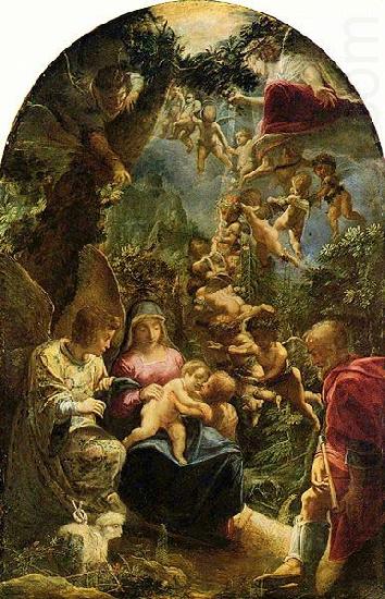 Adam Elsheimer Holy Family with St John the Baptist, china oil painting image